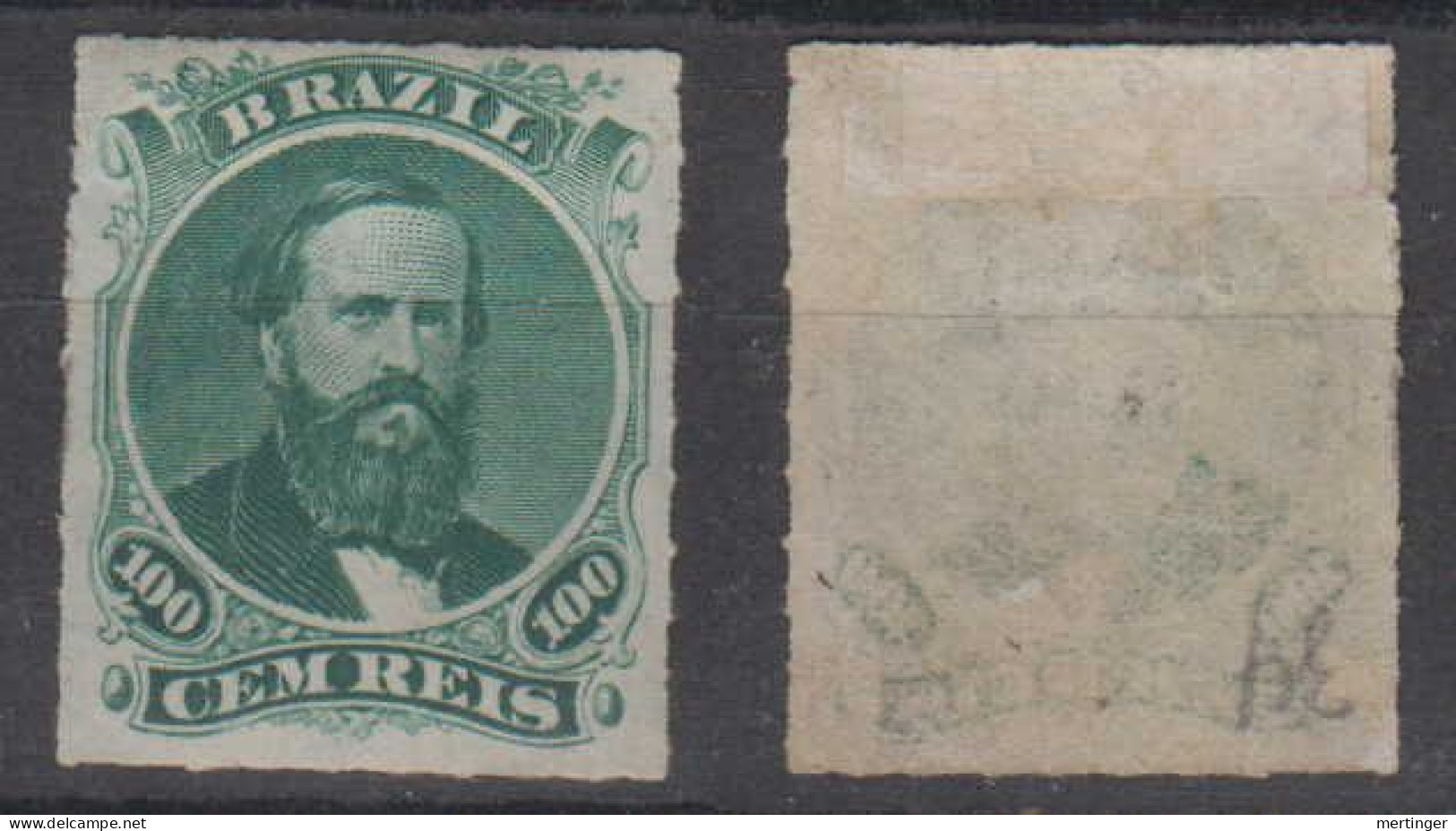 Brazil Brasil 1876 Dom Pedro 100R Mi# 34 * Mint - Nuovi