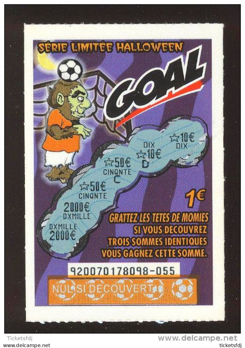 Grattage FDJ - GOAL 92007 - Montre Poilu - Trait Bleu - FRANCAISE DES JEUX - Billets De Loterie