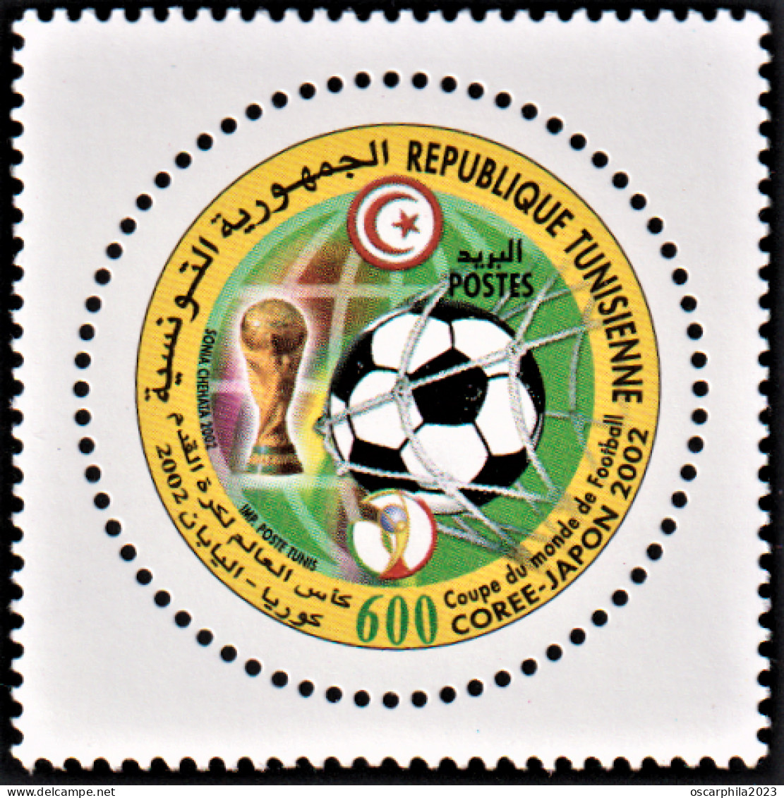 2002 -Tunisie/Y&T1460 Coupe Du Monde De FootBall "Corée Japon 2002" 1V- MNH*** - 2002 – Corea Del Sur / Japón