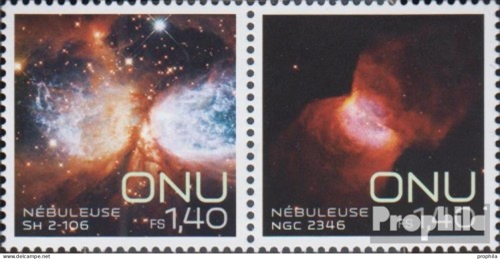 UNO - Genf 829-830 Paar (kompl.Ausg.) Postfrisch 2013 Weltraumwoche Nebel - Ungebraucht