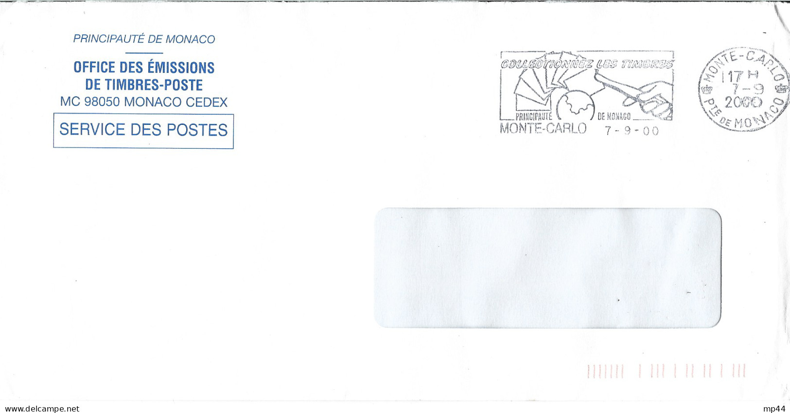 1L1 --- MONACO Monte-Carlo Collectionnez Les Timbres - Storia Postale
