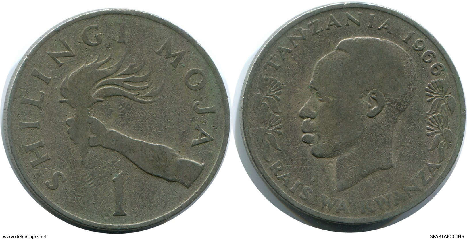 1 SHILLING 1966 TANZANIE TANZANIA Pièce #AR922.F - Tanzanie