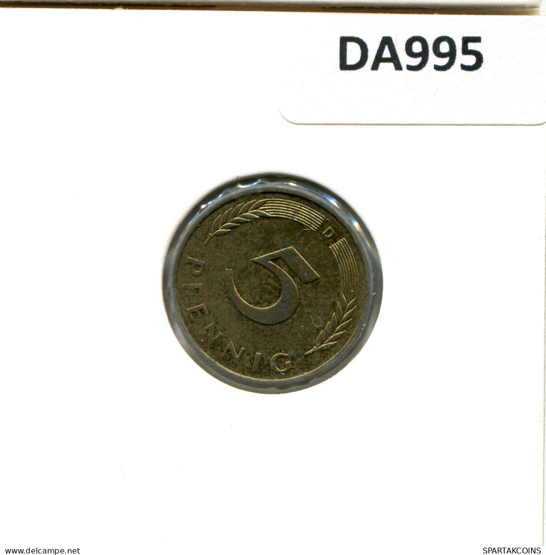 5 PFENNIG 1989 D WEST & UNIFIED GERMANY Coin #DA995.U - 5 Pfennig