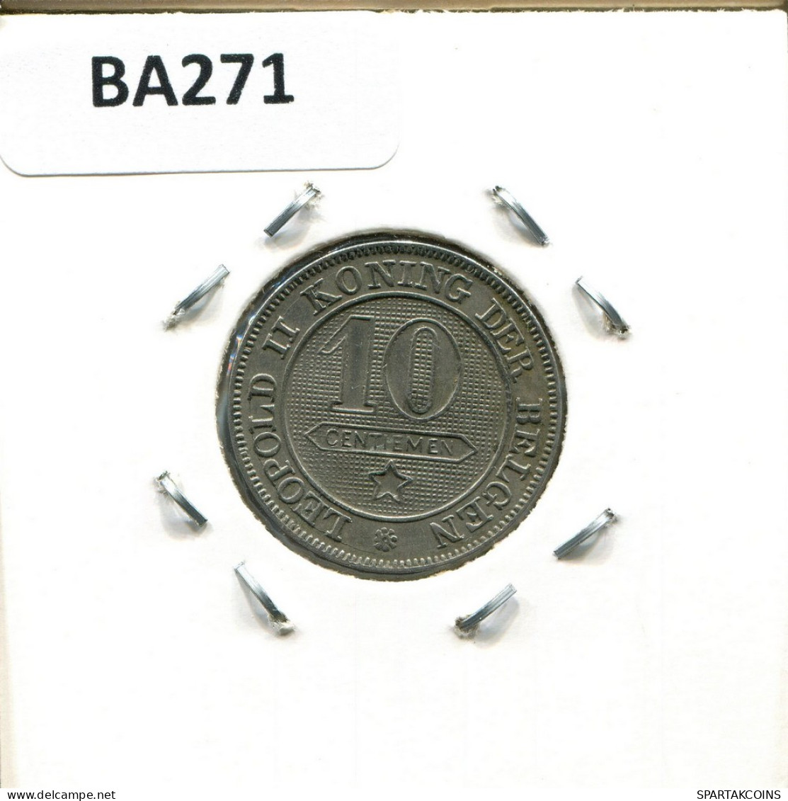 10 CENTIMES 1894 DUTCH Text BELGIEN BELGIUM Münze #BA271.D - 10 Cents