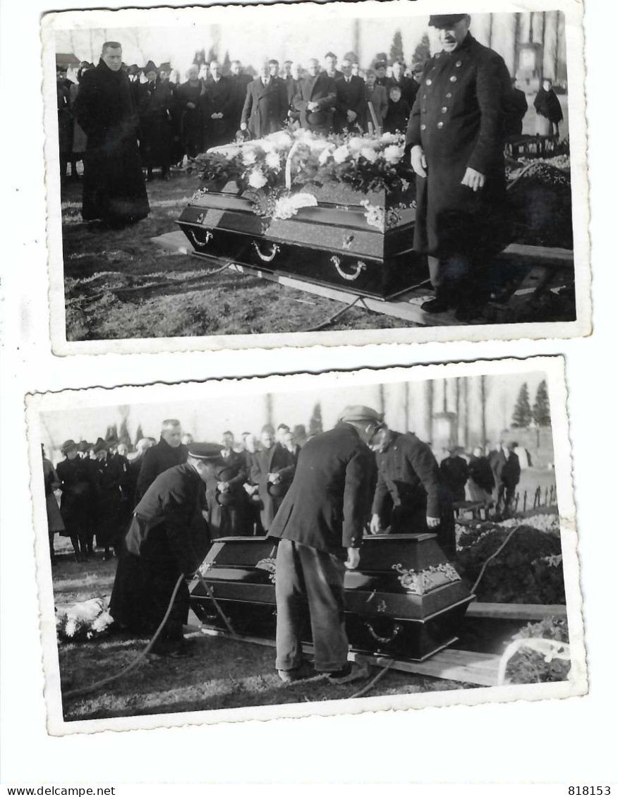 Begrafenis Ernest ISEWIJ  Geboren Te Temse 11/1/1895 En Gestorven Te Antwerpen 24/4/1947    2 Fotokaarten - Funerali