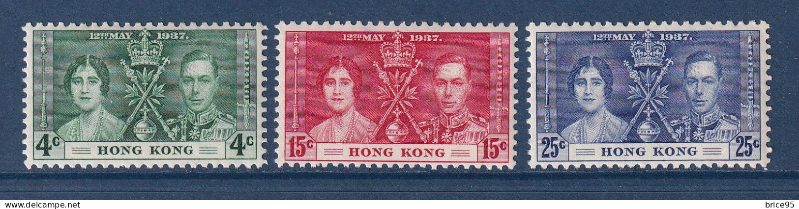 Hong Kong - YT N° 137 à 139 * - Neuf Avec Charnière - 1937 - Neufs