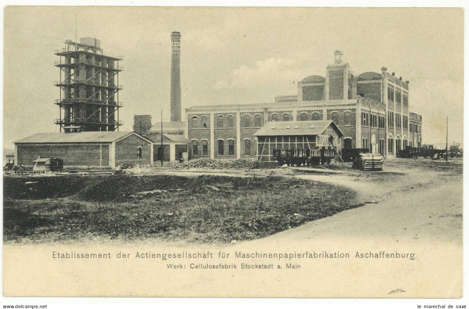 Foto Ak Stockstadt Am Main Aschaffenburg Ca 1910 Zellulosefabrik - Aschaffenburg