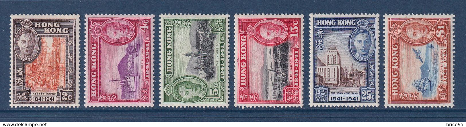 Hong Kong - YT N° 161 à 166 * - Neuf Avec Charnière - 1941 - Neufs