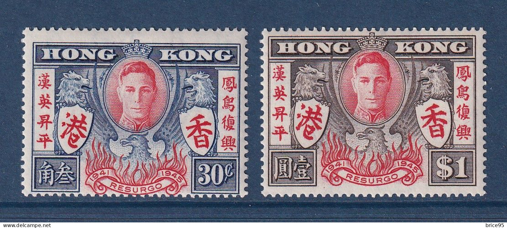 Hong Kong - YT N° 167 Et 168 * - Neuf Avec Charnière - 1946 - Neufs