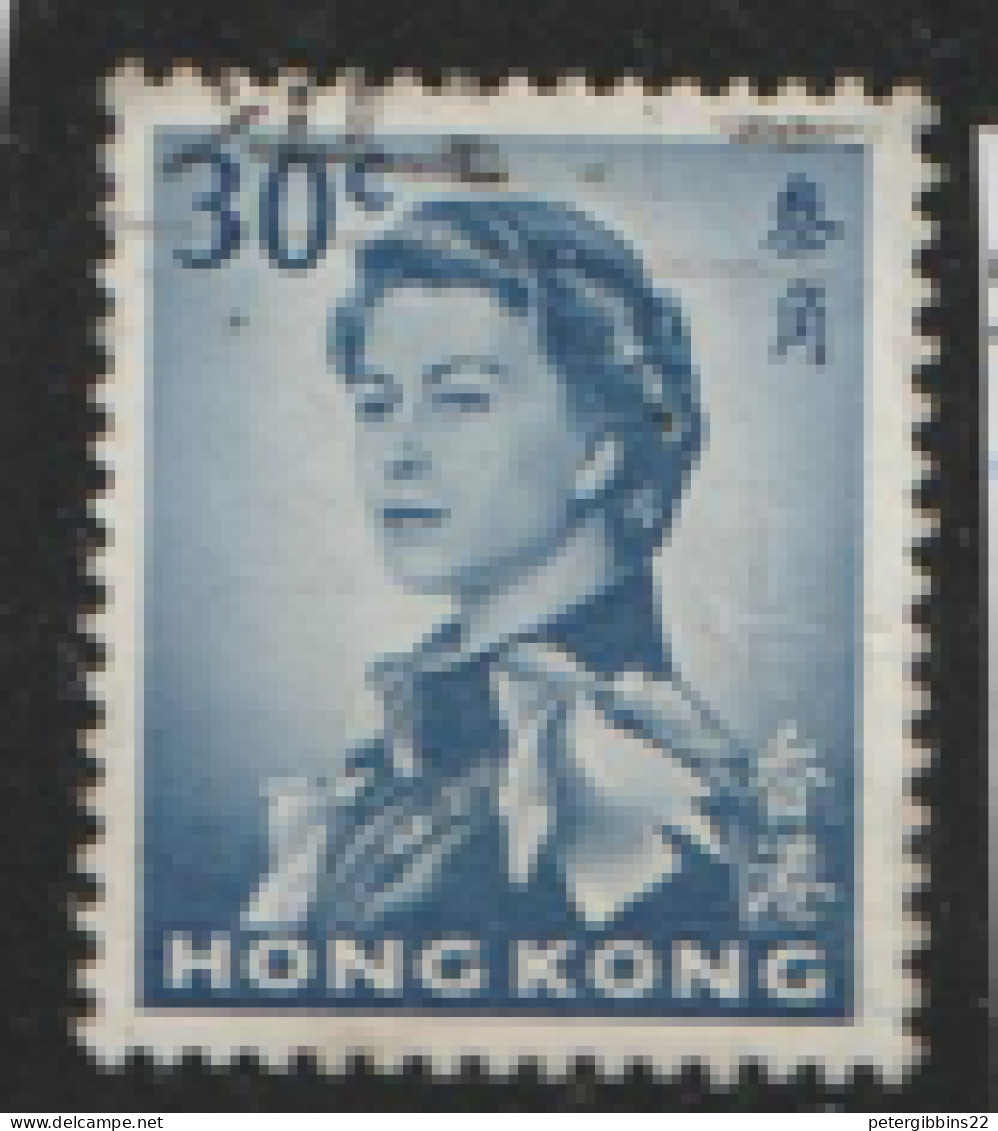 Hong Kong 1962 SG 201a 30c Chalky Blue  Fine Used   - Gebraucht