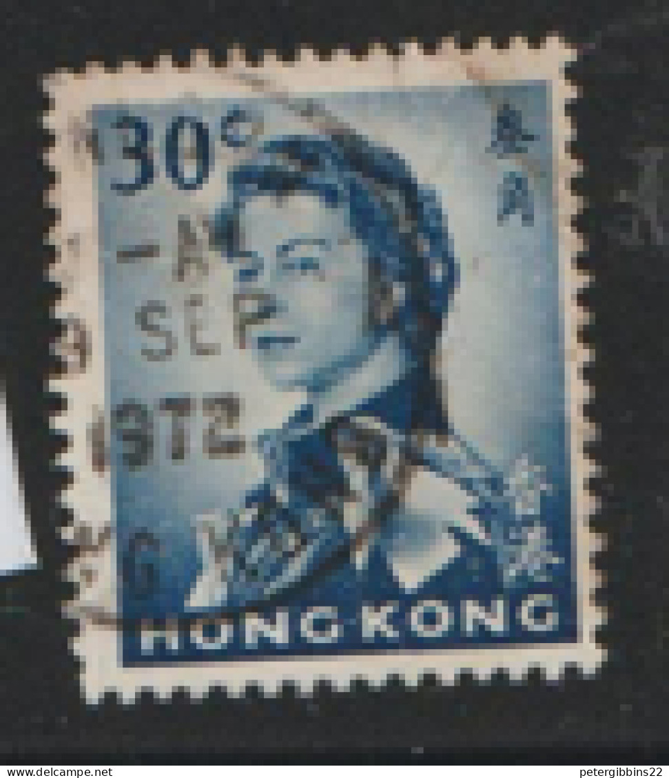 Hong Kong  1965  SG  227a  30c Glazed  Wmk Sideways    Fine Used  - Oblitérés