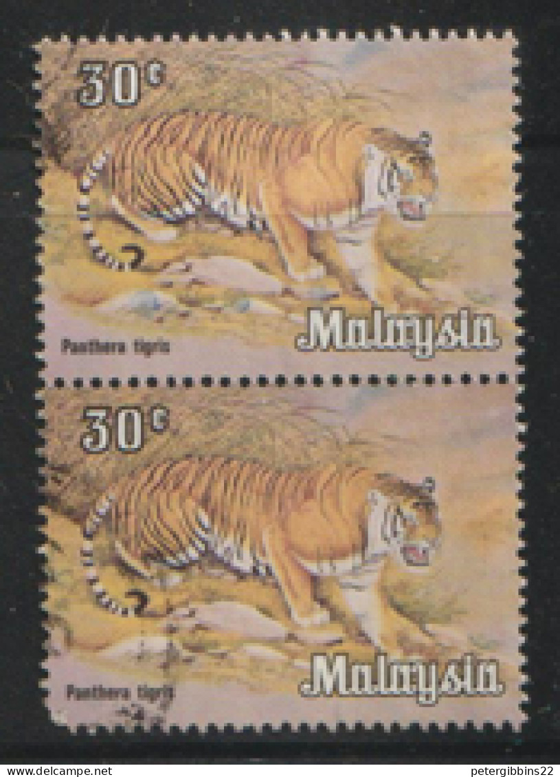 Malaysia 1979 SG  190  Tiger  Fine Used  Pair  - Malayan Postal Union