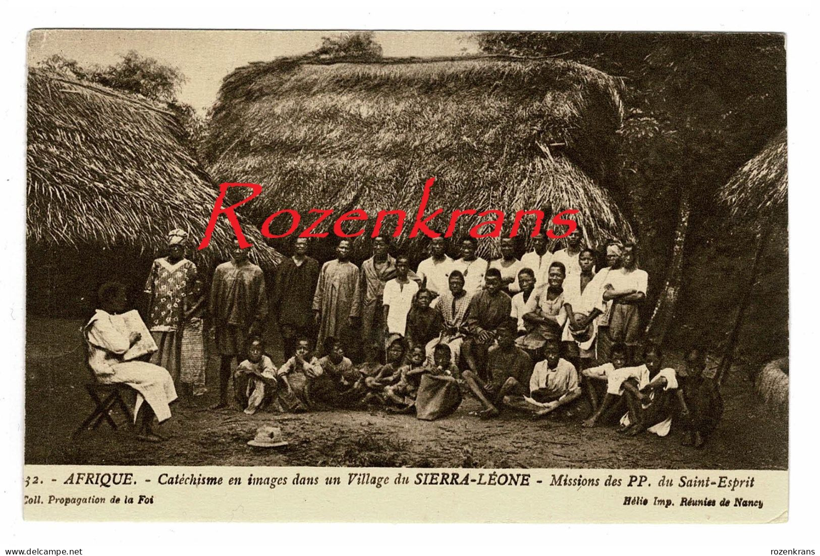 CPA Afrique Africa Village Du Sierra Leone Missions Des PP Du Saint Esprit Colonialism Mission Civilisatrice - Sierra Leona