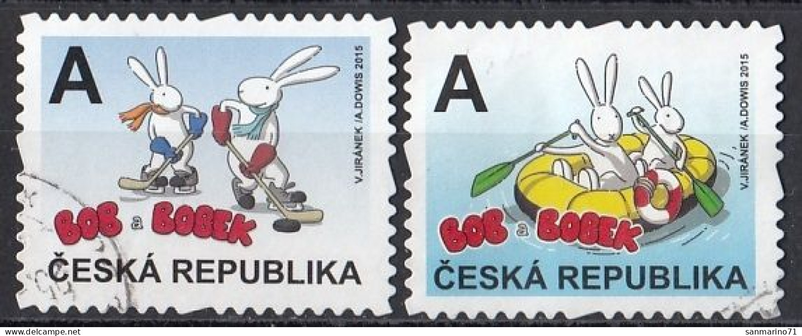 CZECH REPUBLIC 844-845,used,falc Hinged - Usati