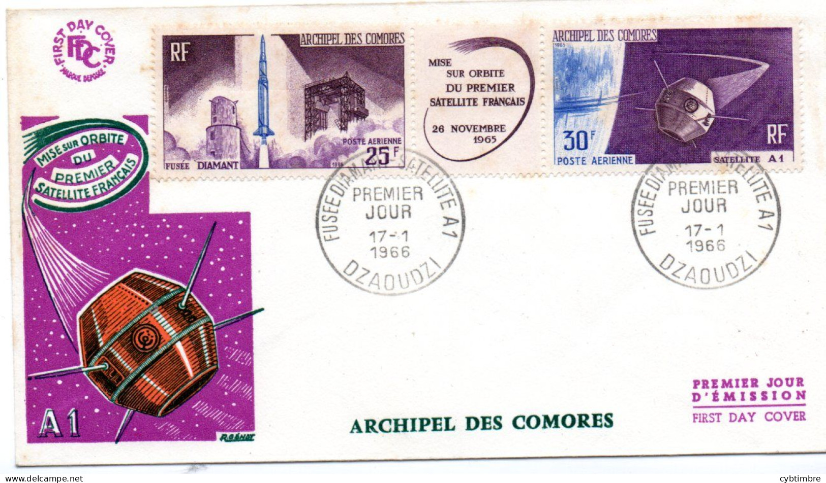 Comores: Yvert FDC Avec N° A 16A - Cartas & Documentos