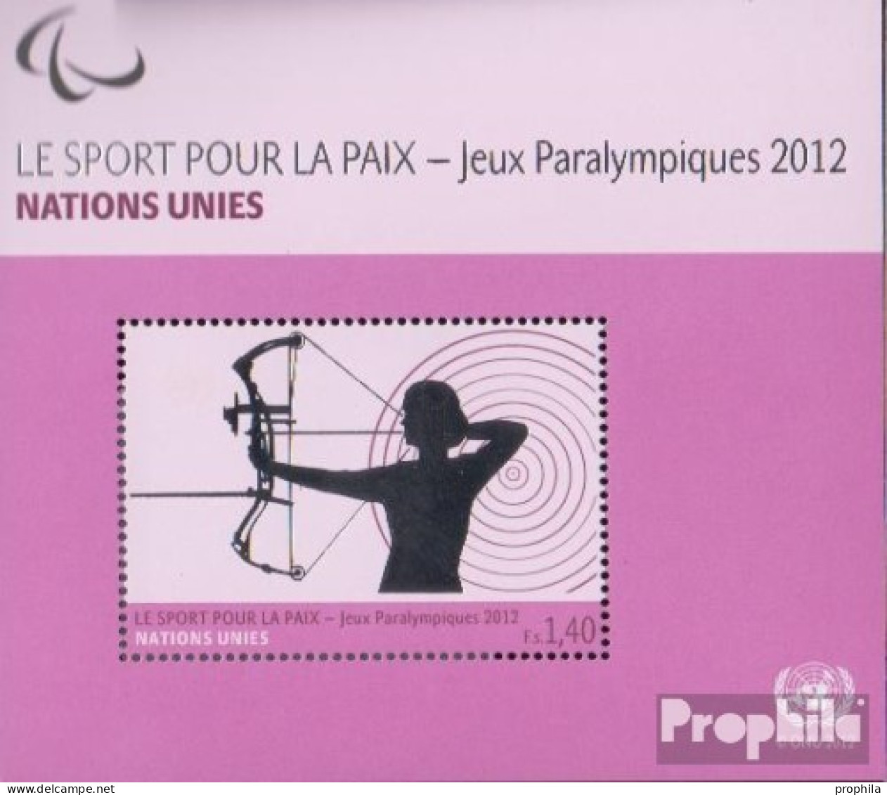 UNO - Genf Block32 (kompl.Ausg.) Postfrisch 2012 Paralympische Sommerspiele - Unused Stamps