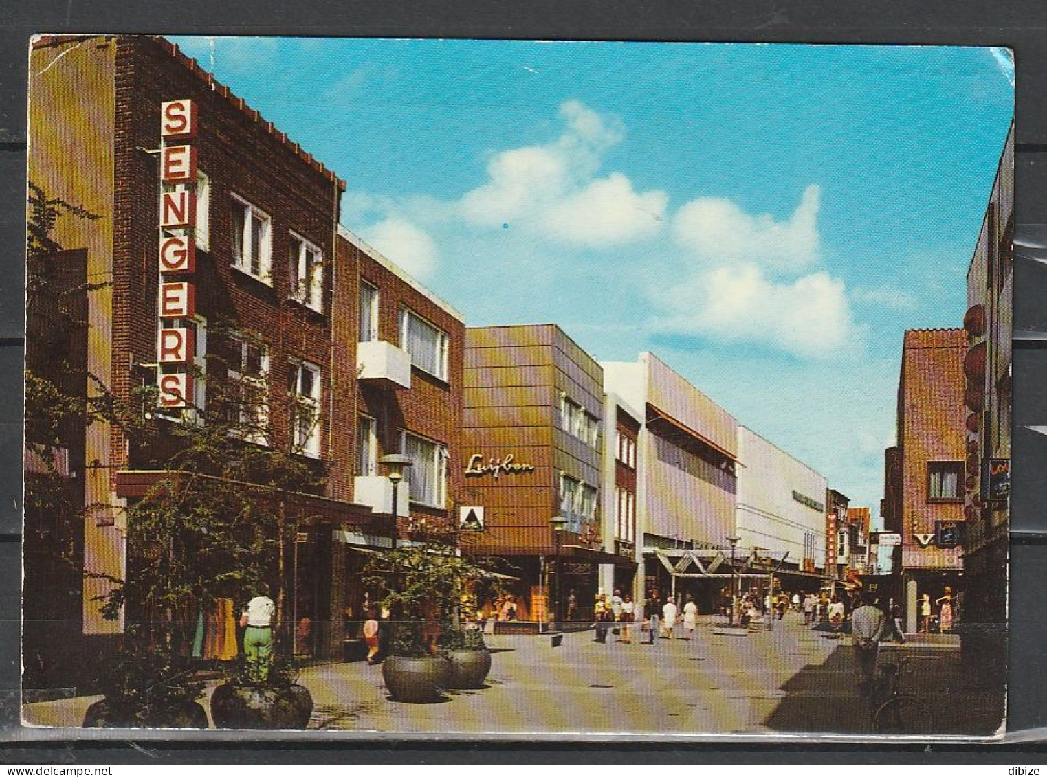 Carte Postale. Pays-Bas. Helmond Centre. Ecrite. Circulé. Flamme Postale. Etat Moyen. Timbre Enlevé. - Helmond