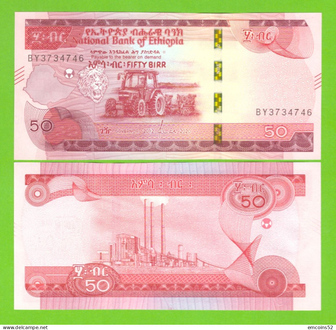 ETHIOPIA 50 BIRR 2020  P-W56 UNC - Etiopia