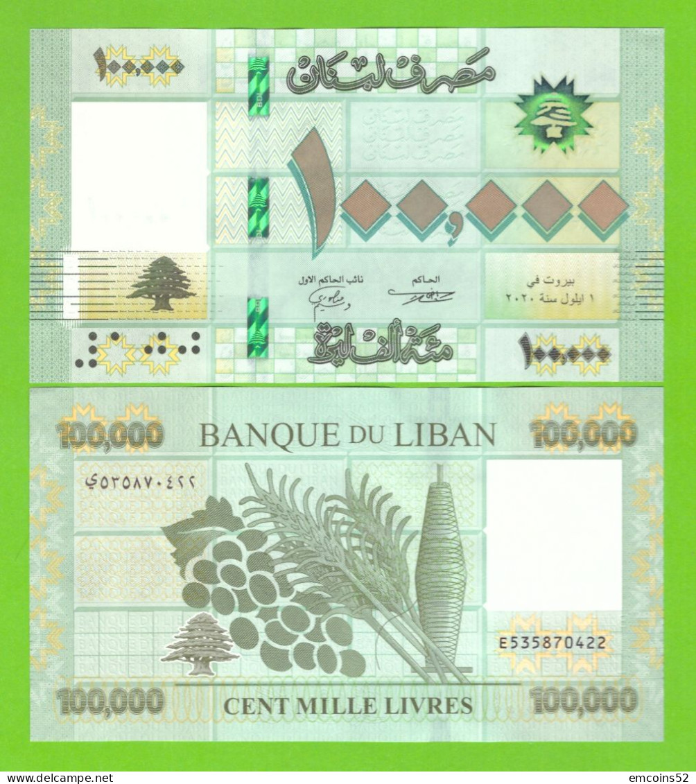 LEBANON 100000 LIVRES 2020  P-95 UNC - Liban