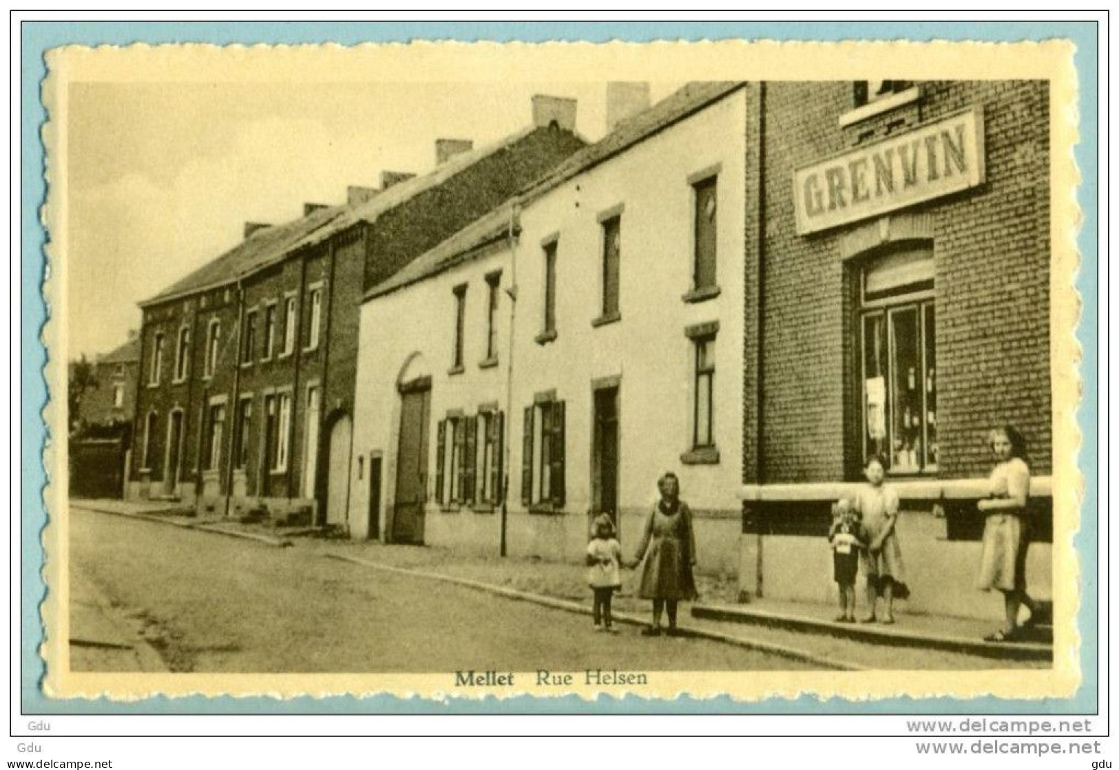 Mellet Rue Helsen - Sépia - Non Voyagé - Impecc. - Les Bons Villers