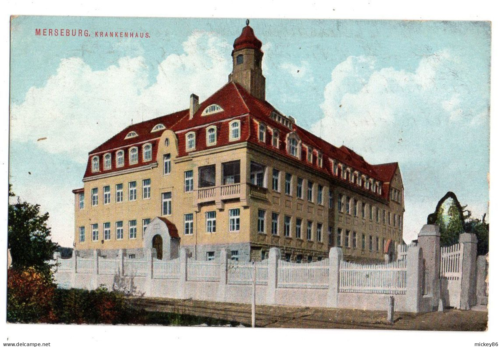 Allemagne--MERSEBURG - 1916-- Krankenhaus ...colorisée......cachet - Merseburg