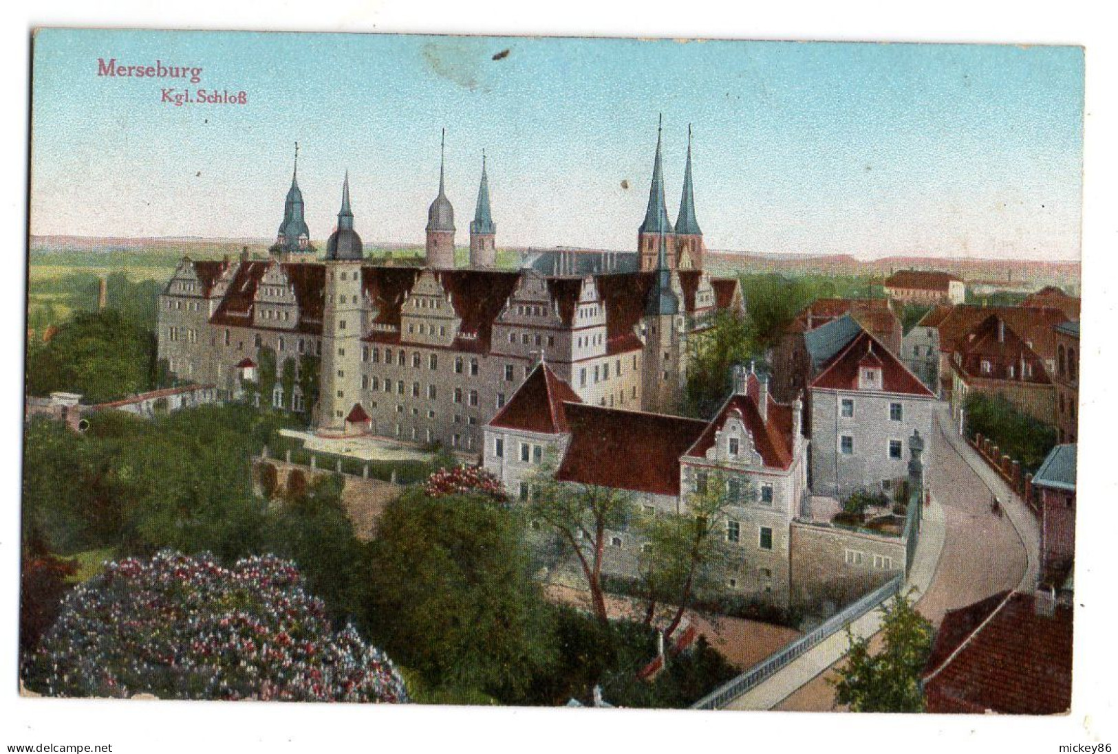 Allemagne--MERSEBURG - 1916-- Kgl. Schloss ...colorisée......cachet - Merseburg