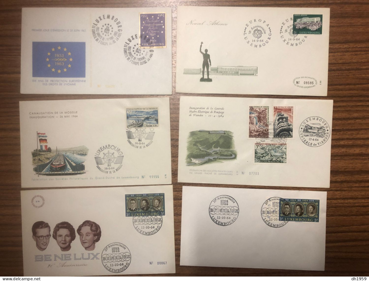 LOT env. 100x  DOCUMENTS DIVERS LUXEMBOURG ENTIERS FDC CARTE MAXIMUM ESCRIME DUCHESSE CHARLOTTE UPU EUROPA VOL