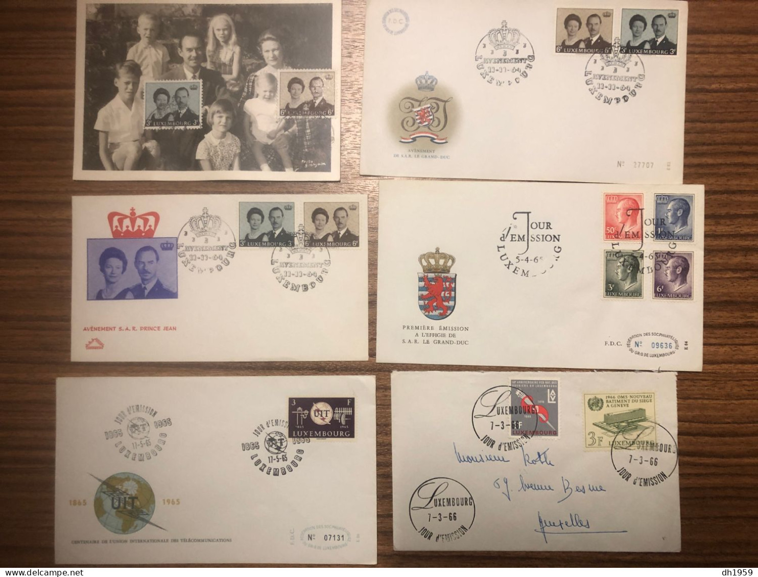 LOT env. 100x  DOCUMENTS DIVERS LUXEMBOURG ENTIERS FDC CARTE MAXIMUM ESCRIME DUCHESSE CHARLOTTE UPU EUROPA VOL