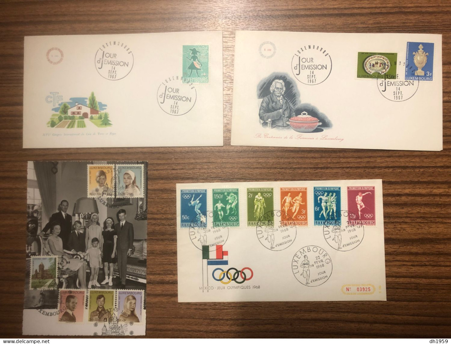 LOT env. 100x  DOCUMENTS DIVERS LUXEMBOURG ENTIERS FDC CARTE MAXIMUM ESCRIME DUCHESSE CHARLOTTE UPU EUROPA VOL