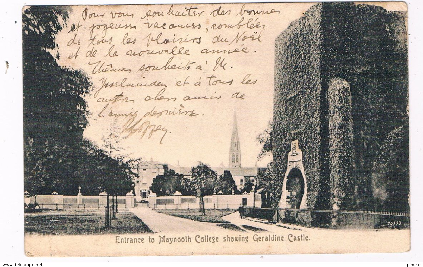 EIRE-142  MAYNOOTH : Entrance To Maynooth College Showing Geraldine Castle - Kildare