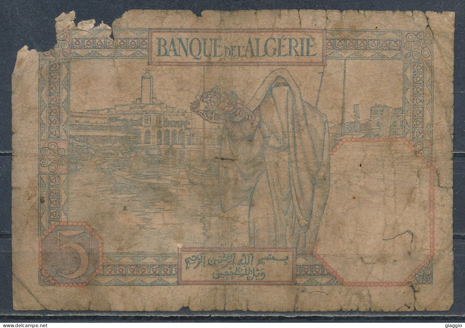 °°° ALGERIA 5 FRANCS 1941 °°° - Algerien