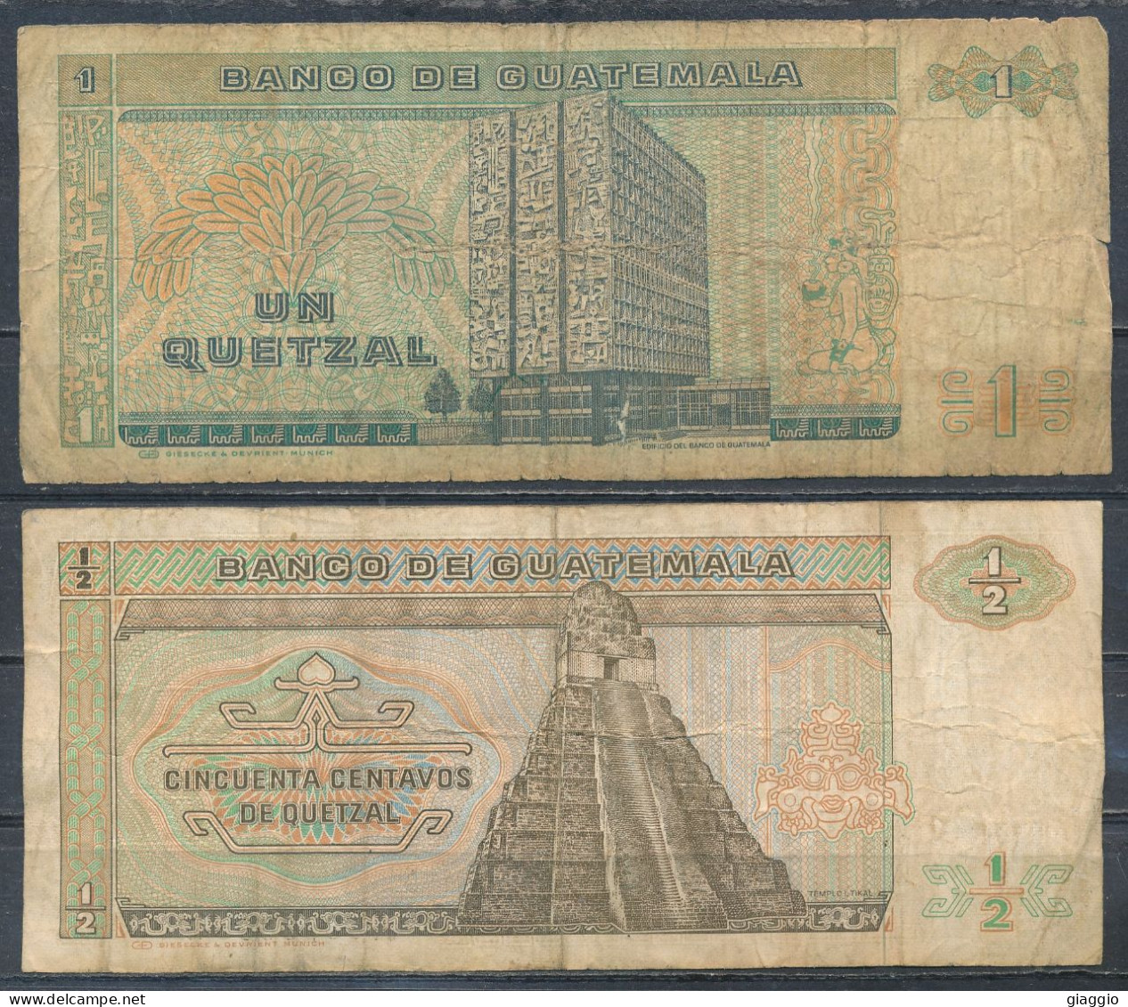 °°° GUATEMALA 0,50/1 QUETZAL 1988 °°° - Guatemala