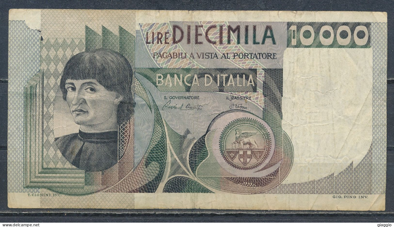°°° ITALIA - 10000 LIRE CASTAGNO 06/09/1980 °°° - 10000 Lire