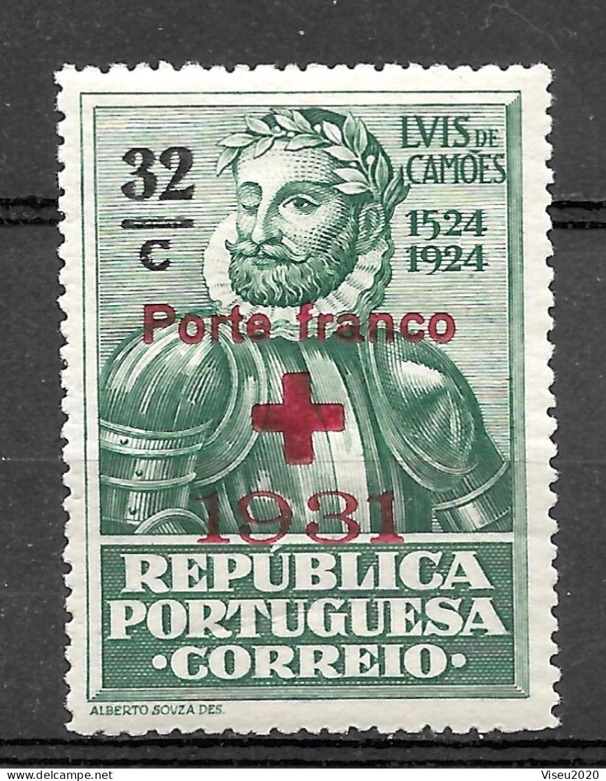 Portugal Porte Franco - 1931 - Selos Do 4º Centenário Do Nascimento De Luís De Camões (1924) Sobrecarregados - Afinsa 30 - Nuovi