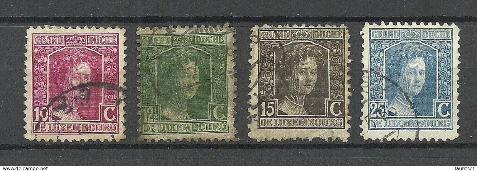 LUXEMBOURG Luxemburg 1914 Michel 92 - 94 & 96 O - 1914-24 Marie-Adelaide