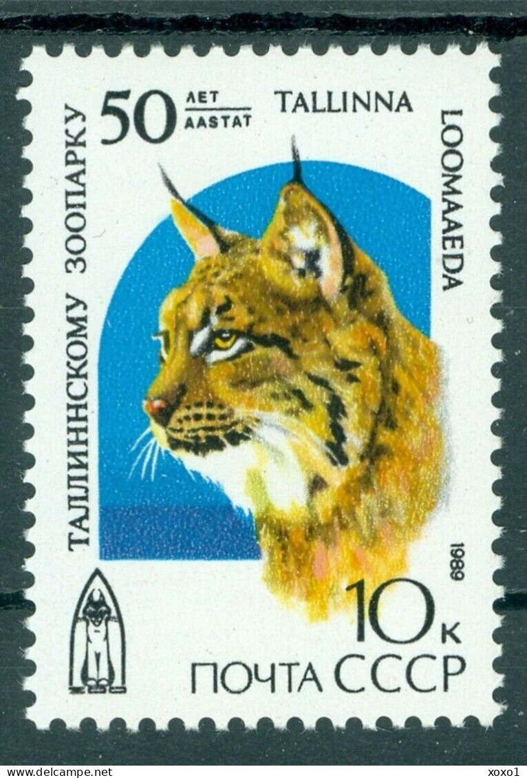 USSR Soviet Union 1989 MiNr. 5977 Sowjetunion ZOO Cats Of Prey Eurasian Lynx 1v  MNH** 0.30 € - Autres & Non Classés