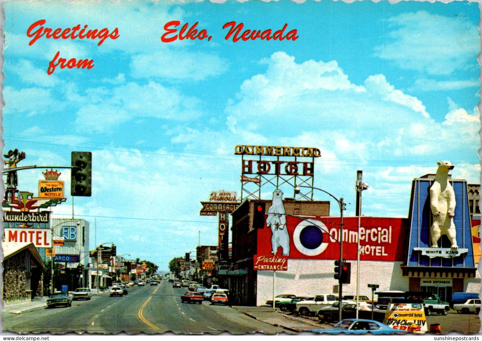 Nevada Greetings From Elko Showing Main Street - Other & Unclassified