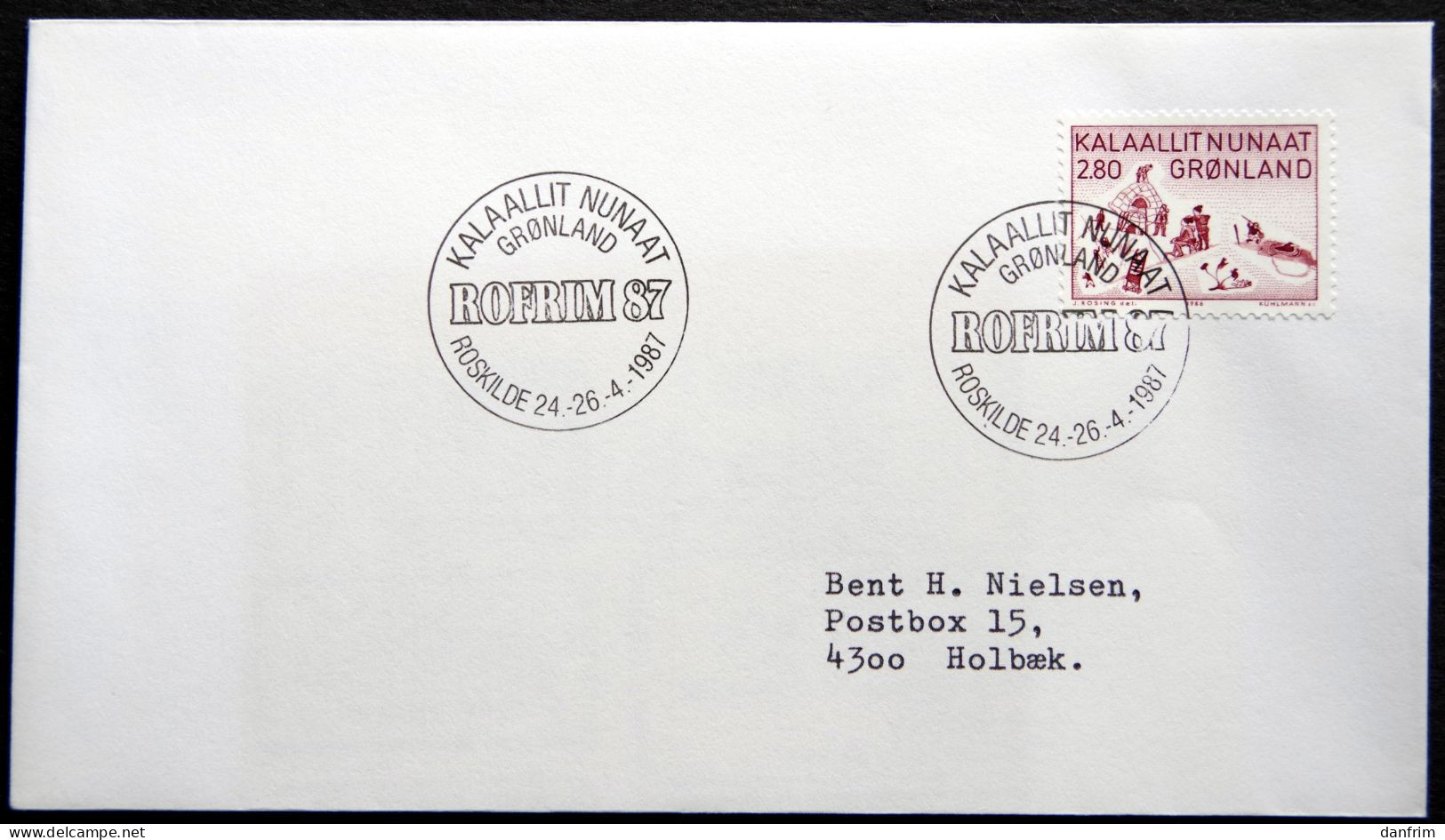 Greenland 1987 SPECIAL POSTMARKS.ROFRIM 87 ROSKILDE 24-26-4-1987 ( Lot 877 - Lettres & Documents