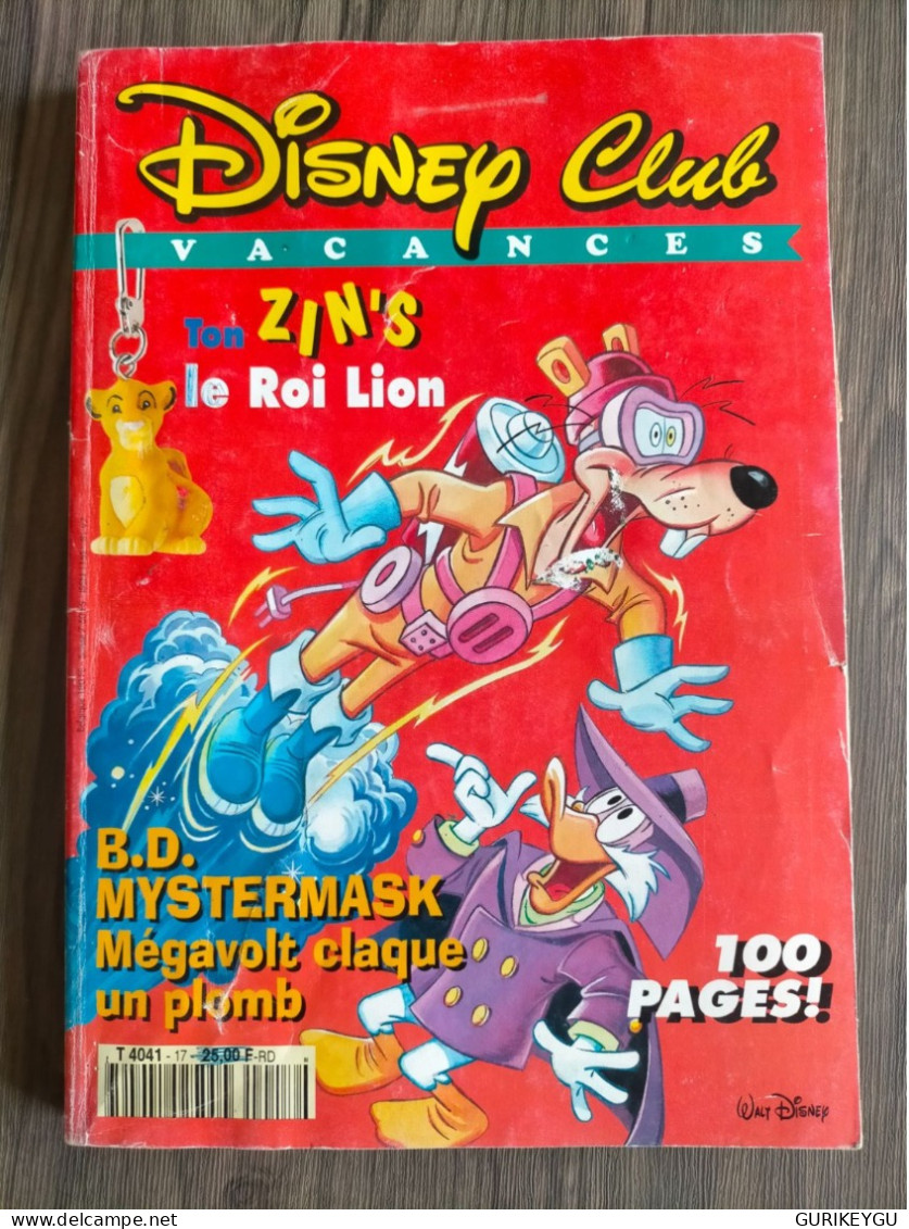 DISNEY CLUB Vacances MICKEY N° 17 La Bande A Picsou Mystermask Tic Et Tac  Jeux  100 Pages De 1995 - Mickey Parade