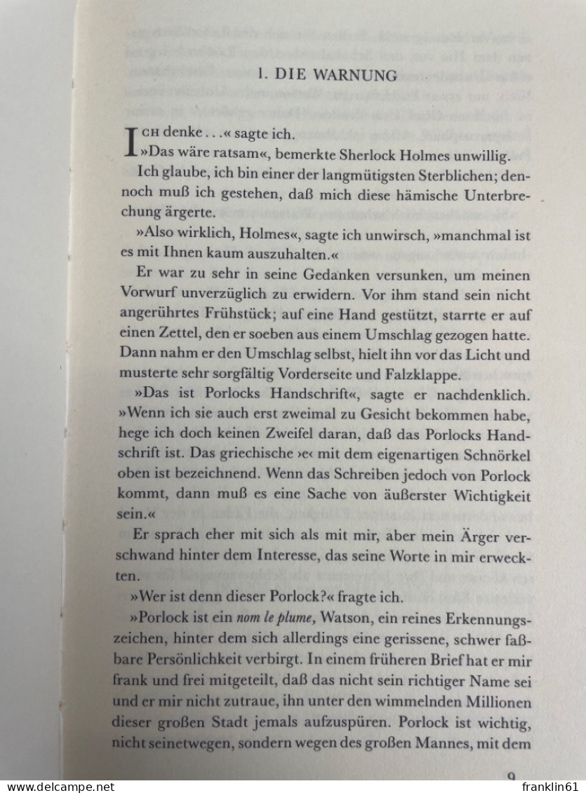 Sherlock Holmes; Romane. Das Tal Der Angst. - Poems & Essays