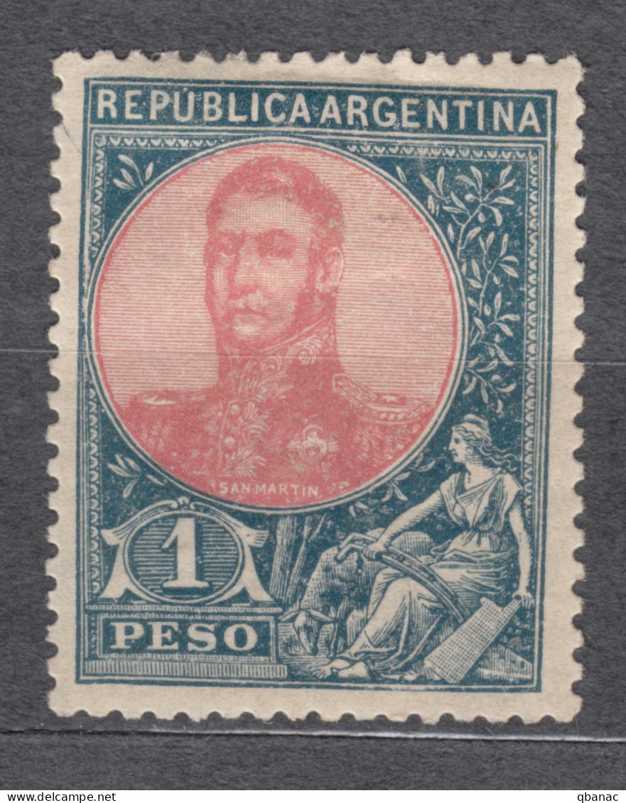 Argentina 1908/1909 1 Peso Mi#136 Mint Hinged - Neufs