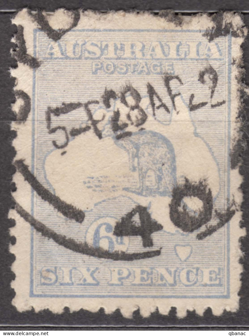 Australia 1913/1915 Kangaroo 6 Pence, Used - Gebruikt