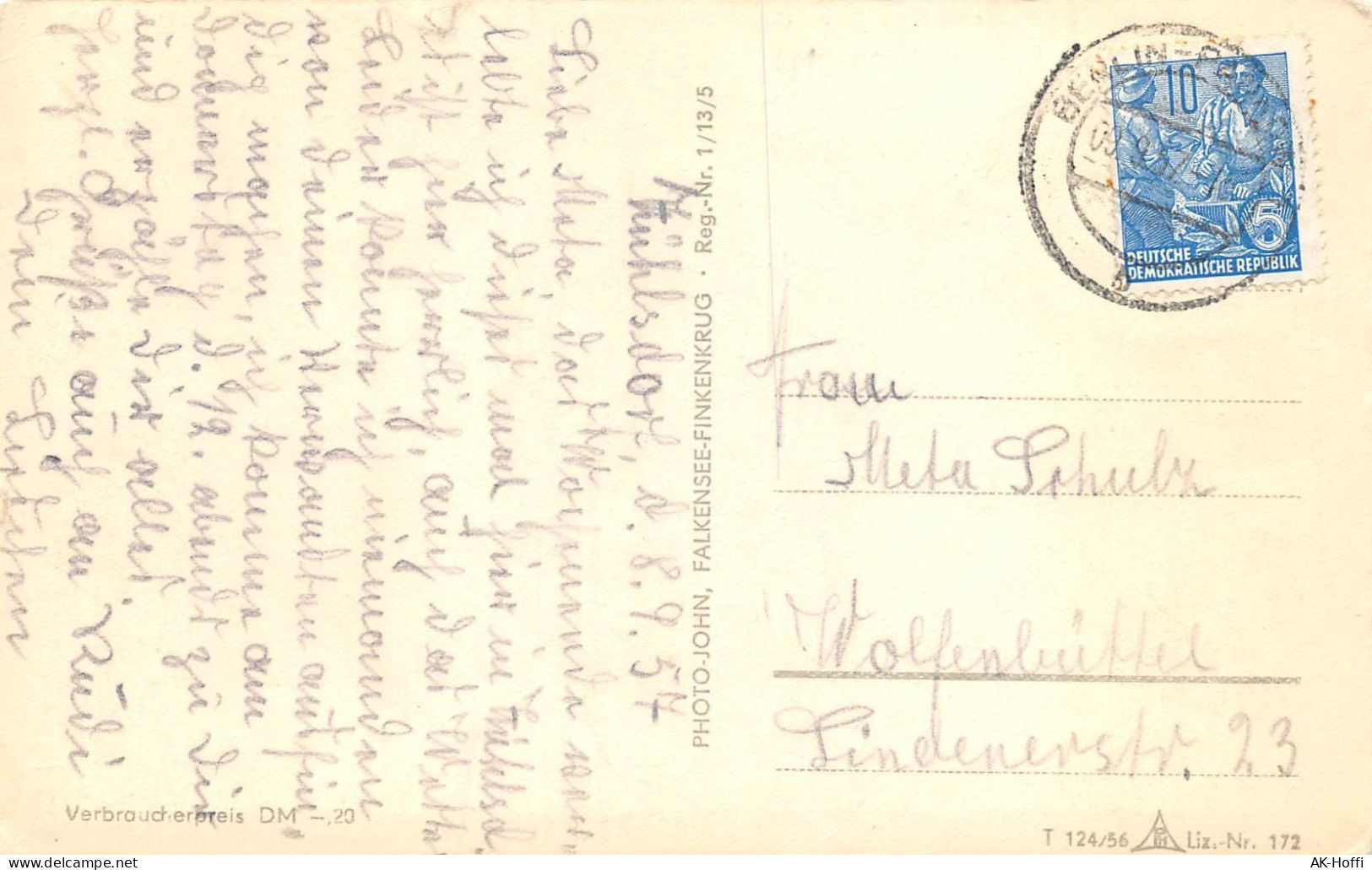 Zühlsdorf Birkenpartie, Gemeinde Mühlenbecker Land Gelaufen 1957 (465) - Muehlenbeck