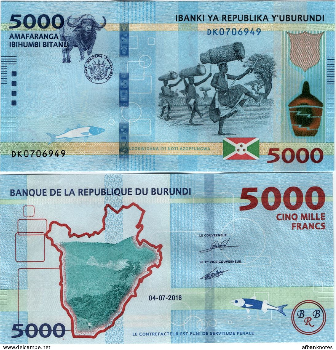 BURUNDI      5000 Francs      P-53[b]       4.7.2018       UNC - Burundi