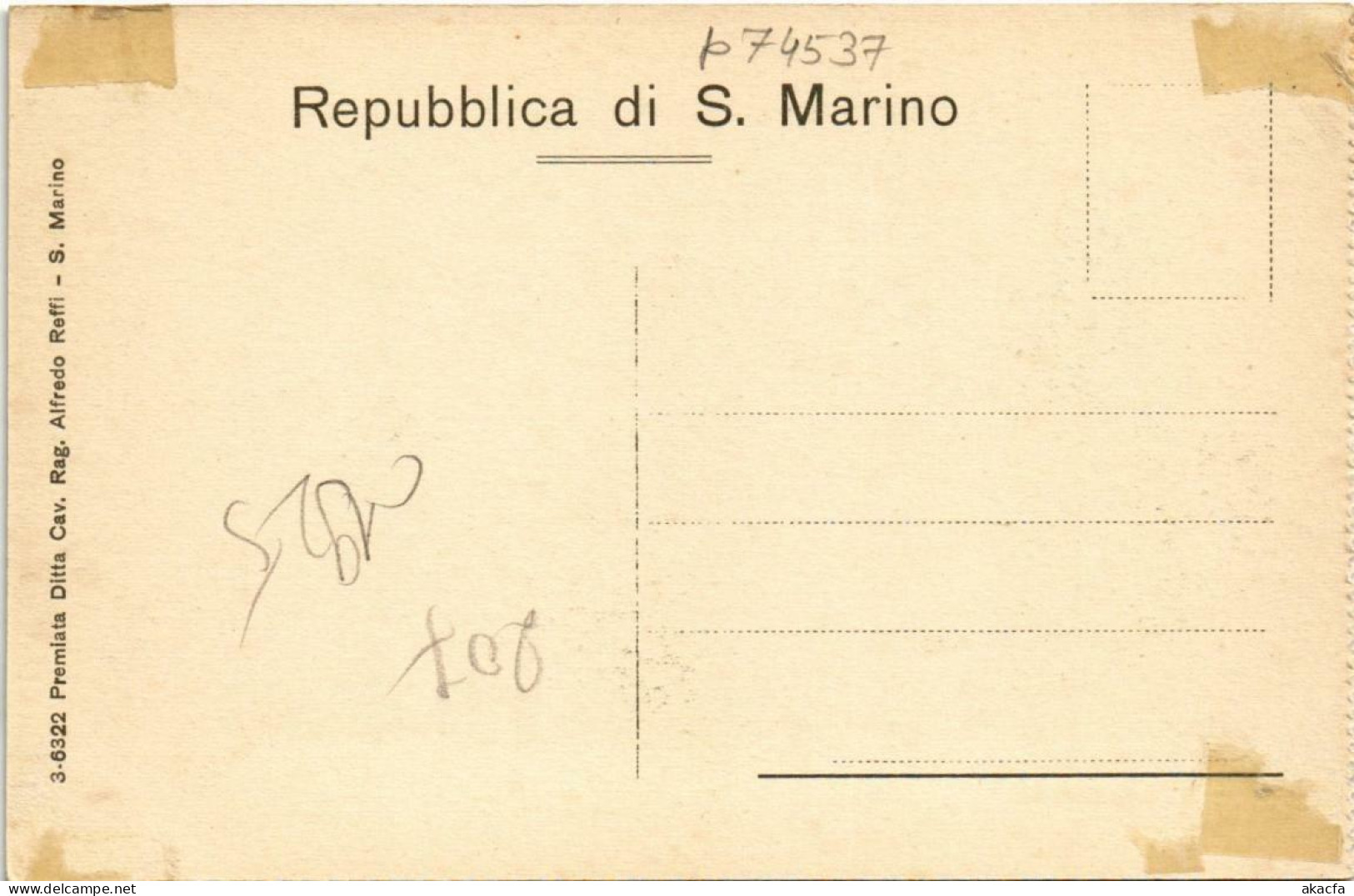 CPA Republica Di S. Marino La Fortezza SAN MARINO (801925) - San Marino