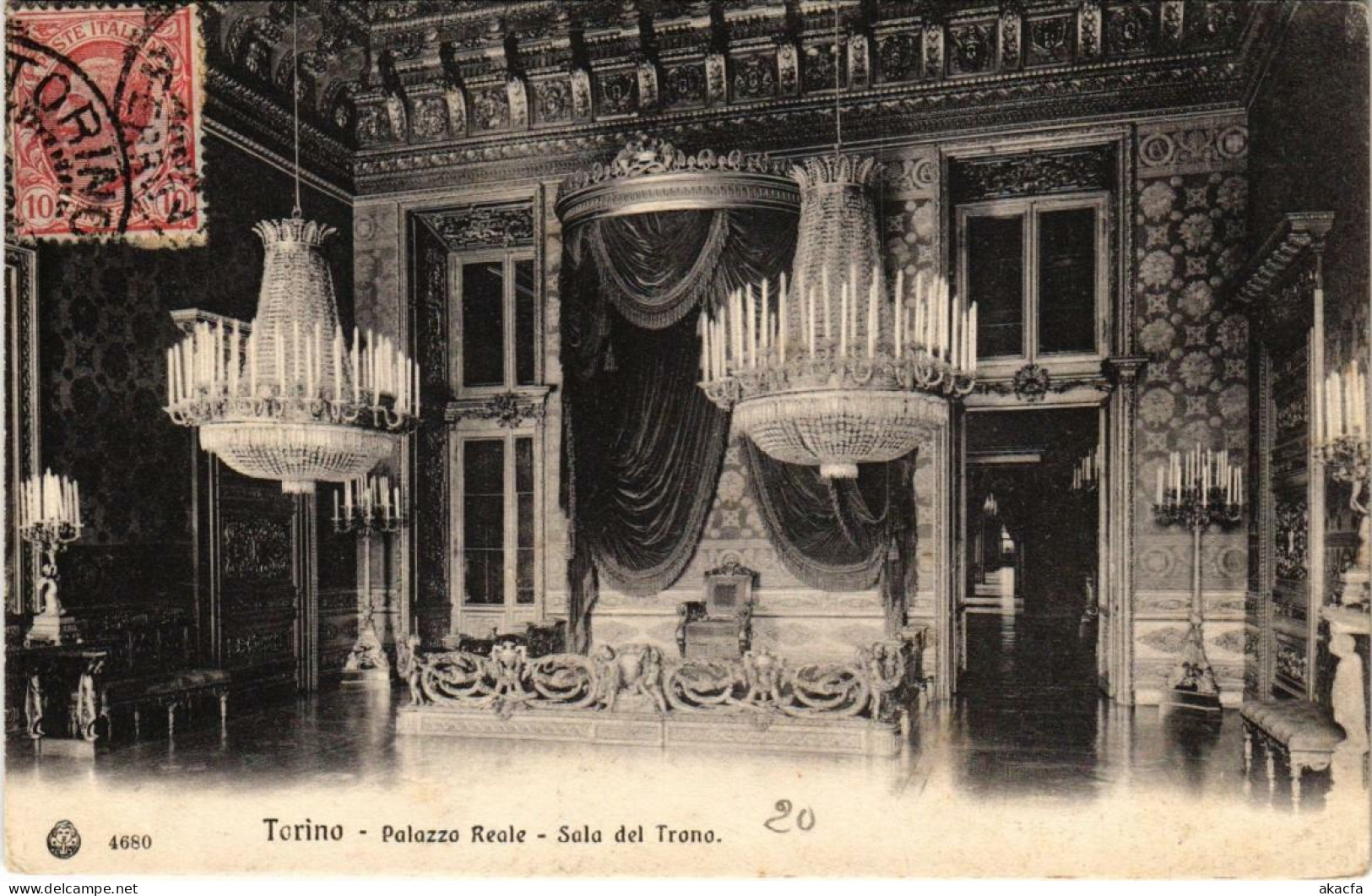 CPA Torino Palazzo Reale Sala Del Trono ITALY (801613) - Palazzo Reale