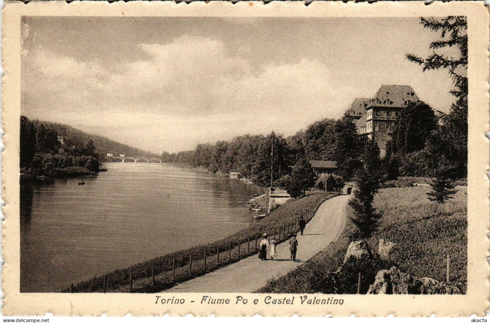 CPA Torino Fiume Po E Castel Valentino ITALY (801153) - Fiume Po