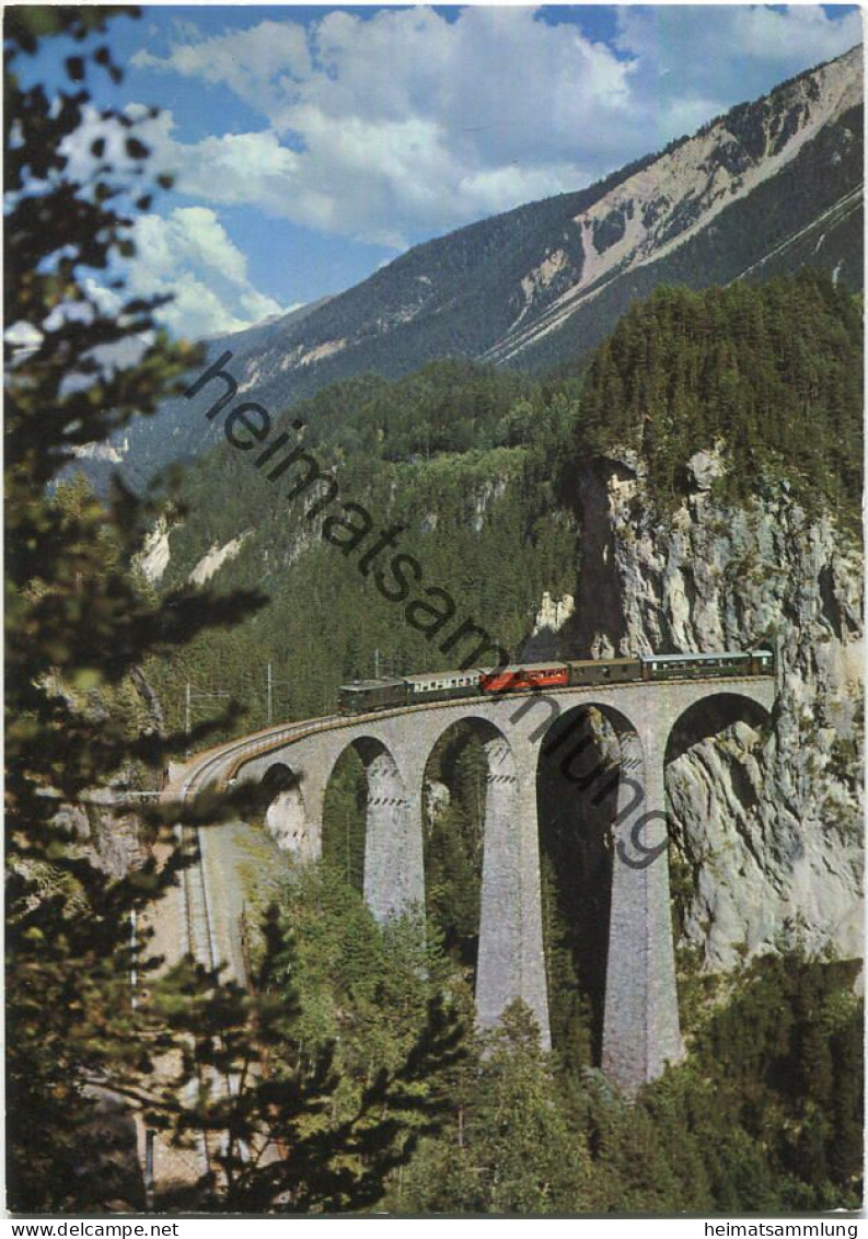 Landwasser-Viadukt Der Rhätischen Bahn Bei Filisur - AK Grossformat - Verlag Geiger Flims-Waldhaus - Filisur