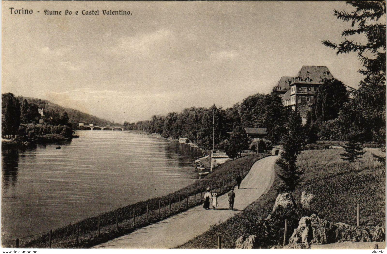 CPA Torino Fiume Po E Castel Valentino ITALY (802789) - Fiume Po