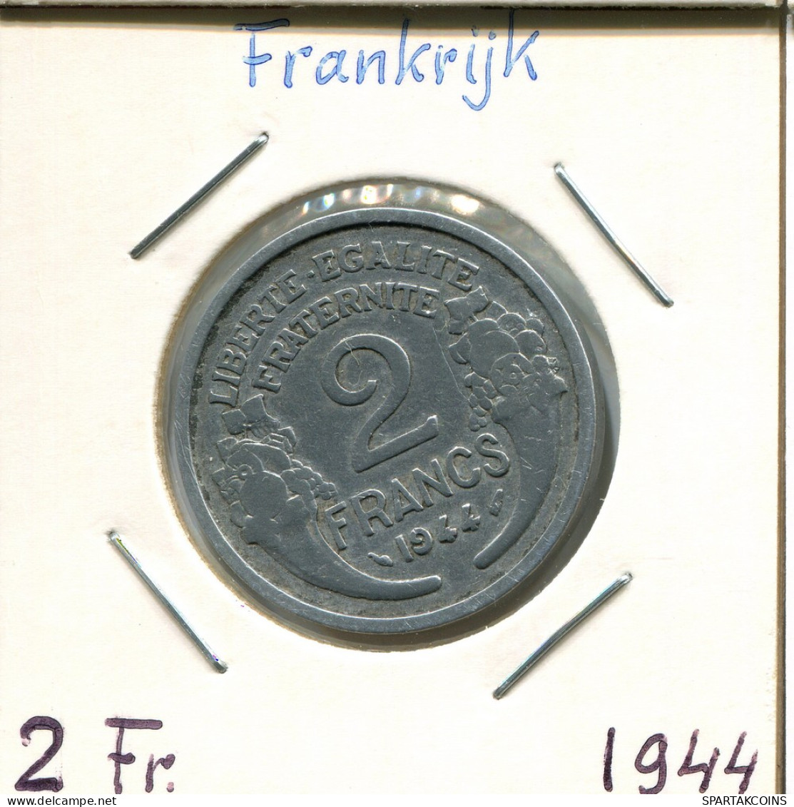 2 FRANCS 1944 FRANKREICH FRANCE Provisional Government #AM338.D - 2 Francs